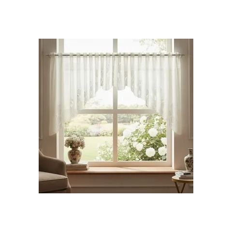 Cortina Renda Bando Cozinha Cascata 3,00 x1,00ALT Diversas