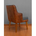 Ver imagem 4 de Kit 6 Cadeiras Virgínia Braço Linho Grafite Courissimo Nozes Linho Nozes Grafite