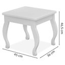 Ver imagem 4 de Banqueta Para Penteadeira Em MDF 022034 Branco LPA