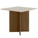 Ver imagem 1 de Mesa de Jantar Retangular Tampo Chanfrado sem vidro 90cm Helô Poliman Móveis