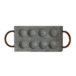 Provolera Retangular Pedra Sabão pra Queijos 8 Furos 21x12cm - 2