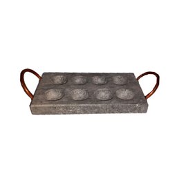 Provolera Retangular Pedra Sabão pra Queijos 8 Furos 21x12cm - 3