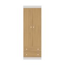 Ver imagem 3 de Guarda-roupa Infantil 62cm 2 Portas e 2 Gavetas Encanto Multimóveis Mp4446 Branco/madeirado Branco/