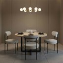 Ver imagem 1 de Cadeira Sala de Jantar Margara Kit 4 em Aço Preto Bouclê D03 - D'Rossi