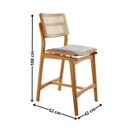 Ver imagem 2 de Conjunto com 2 Banquetas em Madeira Eloa Premium Cinza Brisa/Imbuia Natural Marrom