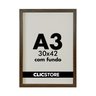 Kit 05 Moldura A3 30x42cm com Fundo para Quadros Diplomas Certificados Fotos Cor:tabaco - 1