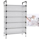 Ver imagem 1 de Sapateira Rack 6 Andares Organizaçao Sandalia Tenis Sapato Objetos Prateleiras Hall de Entrada Resis