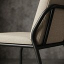 Ver imagem 4 de Kit 6 Cadeiras Malibu Corino Creme Tubo Preto Fosco