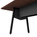 Ver imagem 4 de Mesa Mesa de Reunião 200cm 8 Pessoas MDP Louro Preto com Preto F5 Office