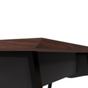 Ver imagem 7 de Mesa Mesa de Reunião 200cm 8 Pessoas MDP Louro Preto com Preto F5 Office
