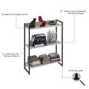 Ver imagem 3 de Estante Livreiro Multiuso Dynamica Industrial 80cm 3 Prateleiras C08 Snow - Mpozenato