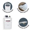 Kit 2 Mesas de Cabeceira Off White  com 2 Gavetas e Nicho Mesinha Quarto Lateral da Cama Estilo - 4