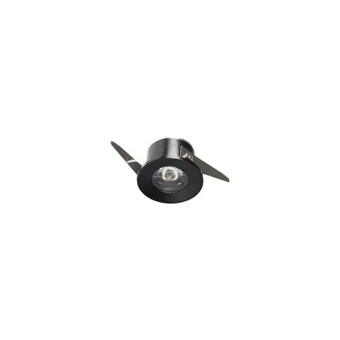 Spot de Embutir para Móvel Nordecor Elysa Redondo Led 1w Bivolt Preto 3000k Luz Amarela