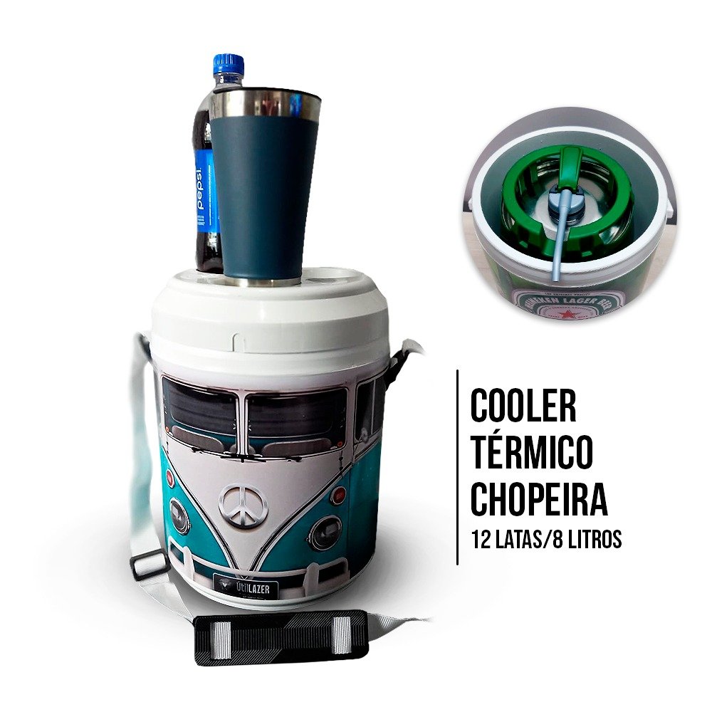 Cooler Térmico Chopeira 12 Latas/8 Litros Kombi - 5