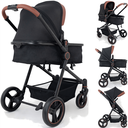 Ver imagem 2 de Carrinho de Bebe Moises Bebe Conforto Base Galzerano Ivy Black