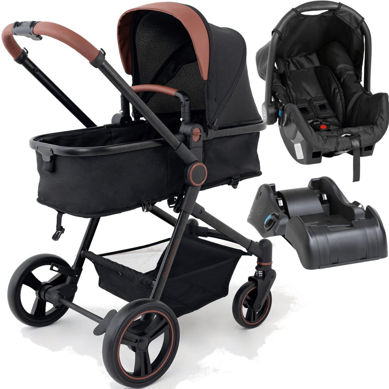 Carrinho de Bebe Moises Bebe Conforto Base Galzerano Ivy Black ...