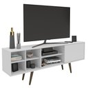 Ver imagem 5 de Rack para TV até 65 Polegadas 1 Porta 6 Nichos 175cm Turquia Estilo Retrô Cor Branco - Mademóvel