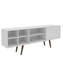 Ver imagem 3 de Rack para TV até 65 Polegadas 175cm 1 Porta 6 Nichos Turquia Branco - Mademóvel