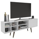 Ver imagem 4 de Rack para TV até 65 Polegadas 175cm 1 Porta 6 Nichos Turquia Branco - Mademóvel