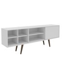 Ver imagem 1 de Rack para TV até 65 Polegadas 1 Porta 6 Nichos 175cm Turquia Estilo Retrô Cor Branco - Mademóvel