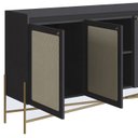 Ver imagem 5 de Aparador Balcao Buffet 183 Cm Pes Metal 28935 Oslo Nero Artesano