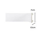 Ver imagem 2 de Rodape Poliestireno 7cm Branco Frisado 5183  2,40 Metros