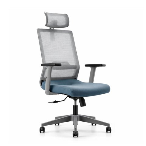 Cadeira Escritório Presidente Tela Volt Frisokar- Cor Cinza - 30091