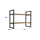Ver imagem 2 de Prateleira Decorativa Sala Estar Industrial LI008 Freijo/Preto - Kappesberg