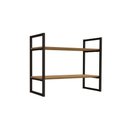 Ver imagem 1 de Prateleira Decorativa Sala Estar Industrial LI008 Freijo/Preto - Kappesberg