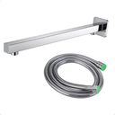 Ver imagem 7 de Chuveiro Ducha Quadrado 25x25 Slim Inox Cromado Completo com Desviador