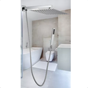 Ver imagem 5 de Chuveiro Ducha Quadrado 25x25 Slim Inox Cromado Completo com Desviador