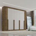 Ver imagem 4 de Guarda-roupa Casal Mdf 08 Portas Império Ripado