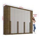 Ver imagem 5 de Guarda-roupa Casal Mdf 08 Portas Império Ripado