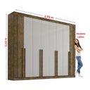 Ver imagem 6 de Guarda-roupa Casal Mdf 08 Portas Império Ripado