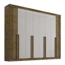 Ver imagem 1 de Guarda-roupa Casal Mdf 08 Portas Império Ripado