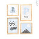 Ver imagem 1 de 4 Quadros Decorativos Infantil Escandinavo Montanha Lobinho:pinus