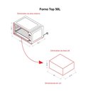 Ver imagem 3 de Forno Nardelli Elétrico Bancada Top 50 Black 50L