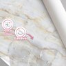 Papel de Parede Painel 3D Mármore Calacata com Bege 3M Revestimento Auto Colante Brilho Marmorizado - 4