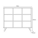 Ver imagem 3 de Nicho Organizador Retro Branco com 6 Gavetas Pretas 108 X 92,5cm - Fdecor