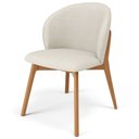 Ver imagem 2 de Cadeira de Jantar e Estar Living Estofada Mia L02 Linho Champagne - Lyam Decor