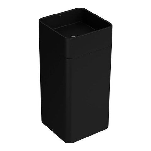 Cuba de Piso Lavatório Quadrada 41,5x41,5cm Ébano Fosco - Lc.26.94