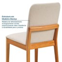 Ver imagem 5 de Kit 6 Cadeiras Sala de Jantar Pequi CabeCasa MadeiraOriginals Linho Creme/Castanho