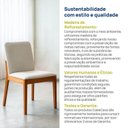 Ver imagem 7 de Kit 6 Cadeiras Sala de Jantar Pequi CabeCasa MadeiraOriginals Linho Creme/Castanho