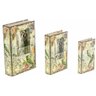 Kit Caixa Livro Decoração Pássaros 3 Peças 33x21cm - 2