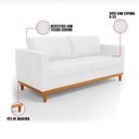 Ver imagem 6 de Sofá 03 Lugares Juliette Corano Base Madeira Castanho - D'Rossi