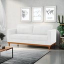 Ver imagem 2 de Sofá 03 Lugares Juliette Corano Base Madeira Castanho - D'Rossi