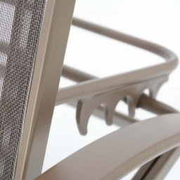 2 Espreguiçadeiras Aluminio para Jardim Piscina Tela Sling Marrom - 3