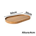 Ver imagem 3 de Bandeja Oval de Madeira para Servir Café para Visitas