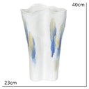 Ver imagem 4 de Vaso Decorativo Ceramica Branco e Azul Florarte 40cm
