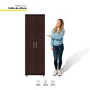 Ver imagem 2 de Armário Organizador Multiuso 2 Portas e 6 Nichos Castanho